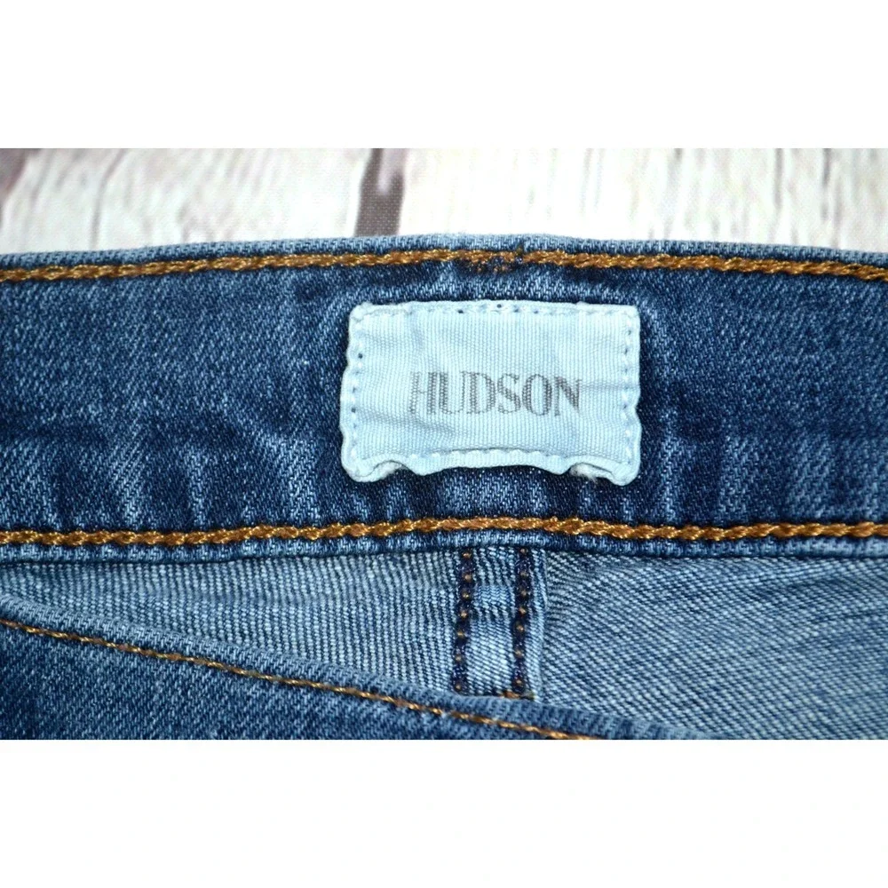 HUDSON Men's Dandy Slouchy Straight Button Fly‎ Jeans SIZE 32/33 Dark Wash